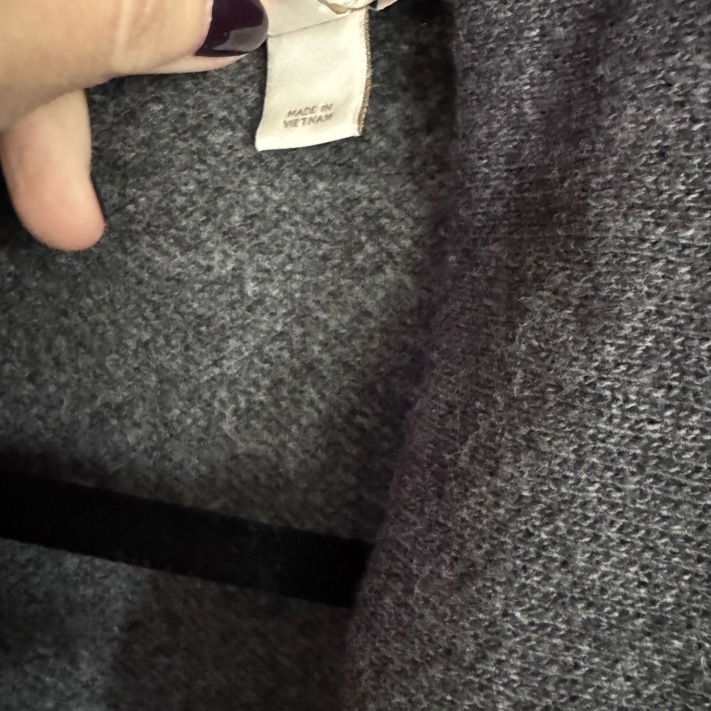J. Crew Open Front Cardigan in Charcoal Gray - Picture 4 of 5